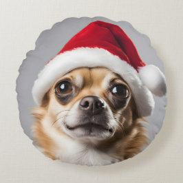 Chihuahua Kerstmis Rond Kussen