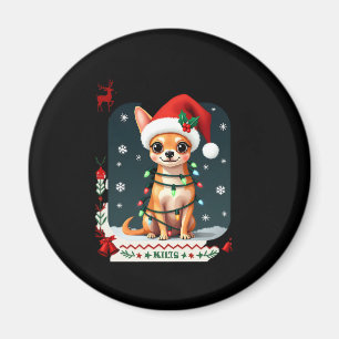 Chihuahua Kerstmis Sinterklaas Verschrikkelijke Tr Magneet