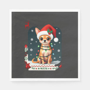 Chihuahua Kerstmis Sinterklaas Verschrikkelijke Tr Servet