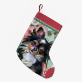 Chihuahua Kerstmis Stocking | Versiering Kleine Kerstsok (Voorkant (Hangend))