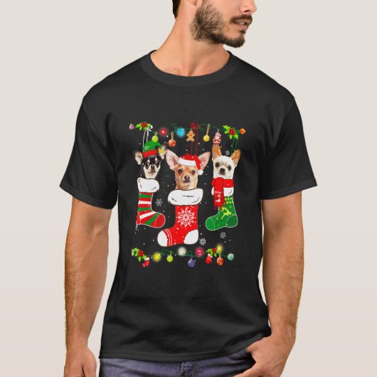 Chihuahua Kerstmis T-shirt (Voorkant)