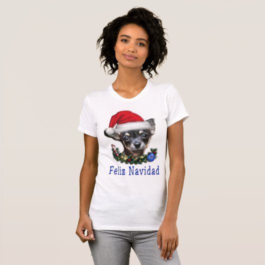 Chihuahua Kerstmis T-shirt (Voorkant volledig)
