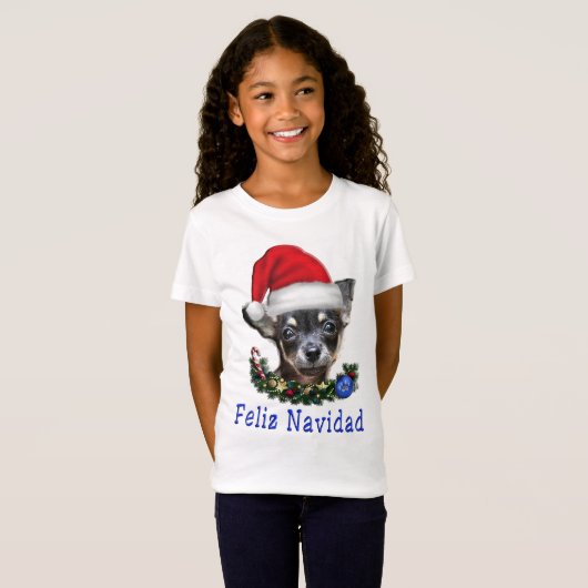 Chihuahua Kerstmis T-shirt (Voorkant volledig)