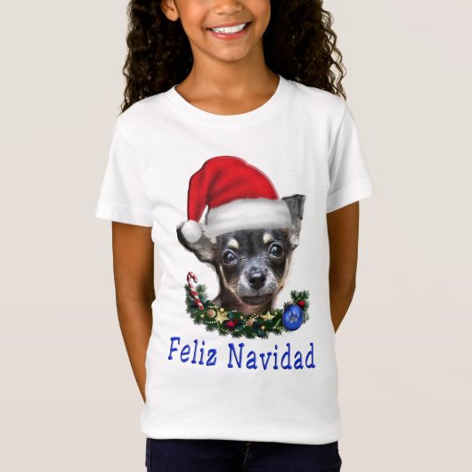 Chihuahua Kerstmis T-shirt (Voorkant)