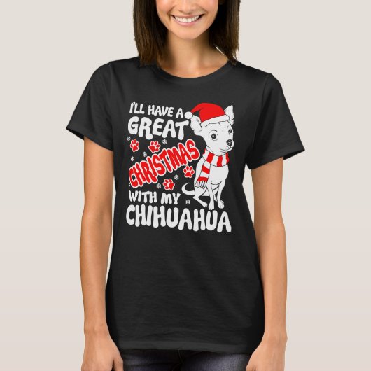Chihuahua Kerstmis T-shirt (Voorkant)