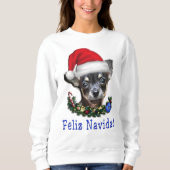 Chihuahua Kerstmis Trui (Voorkant)