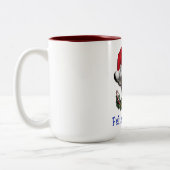 Chihuahua Kerstmis Tweekleurige Koffiemok (Links)