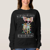 Chihuahua Kerstmis Ugly Sweater for Women Dog Mo (Voorkant)