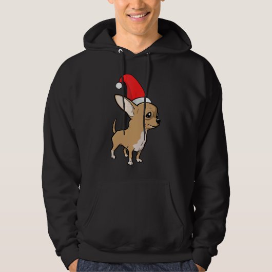 Chihuahua KerstPajama Hoodie (Voorkant)
