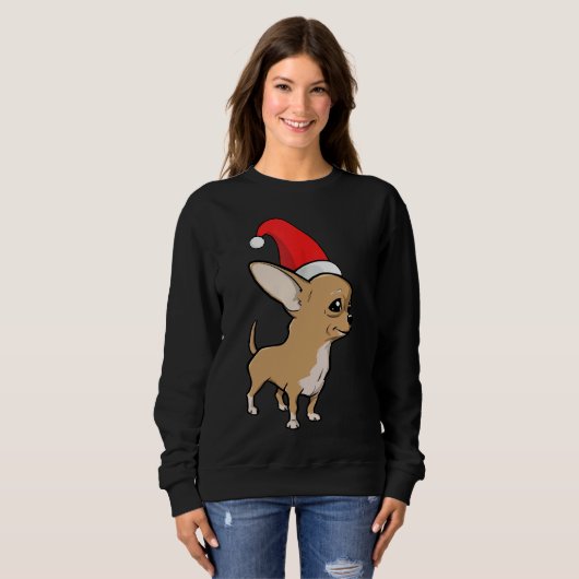 Chihuahua KerstPajama Trui (Voorkant volledig)