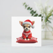 Chihuahua Kersttrui  Feestdagenkaart (Staand voorkant)