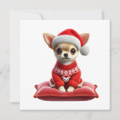 Chihuahua Kersttrui  Feestdagenkaart (Voorkant)