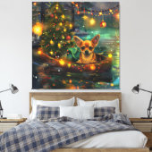 Chihuahua Kerstvakantie Canvas Afdruk (Insitu (Slaapkamer))