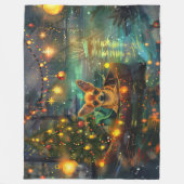 Chihuahua Kerstvakantie Fleece Deken (Voorkant)