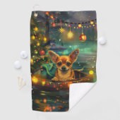 Chihuahua Kerstvakantie Golfhanddoek (Insitu)