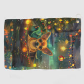 Chihuahua Kerstvakantie Golfhanddoek (Horizontaal)