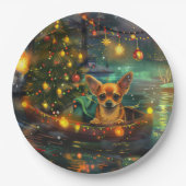 Chihuahua Kerstvakantie Papieren Bordje (Voorkant)