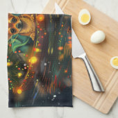 Chihuahua Kerstvakantie Theedoek (Quarter Fold)