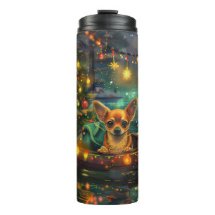 Chihuahua Kerstvakantie Thermosbeker