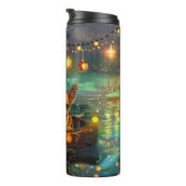 Chihuahua Kerstvakantie Thermosbeker (Geroteerd rechts)