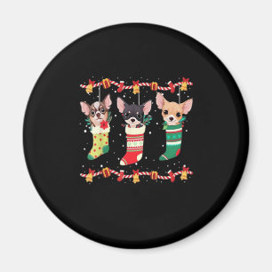 Chihuahua Kerstverlichting Funny Xmas Hondenliefhe Magneet