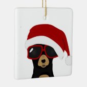 Chihuahua kerstversier keramisch ornament (Rechts)