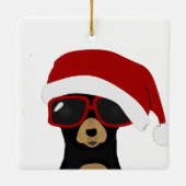 Chihuahua kerstversier keramisch ornament (Achterkant)