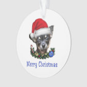 Chihuahua kerstversier ornament (voorkant)