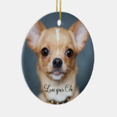 Chihuahua kerstversiering Voeg je foto toe Keramisch Ornament (Rechts)