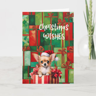 Chihuahua Kerstwensen & Kusjes Kaart