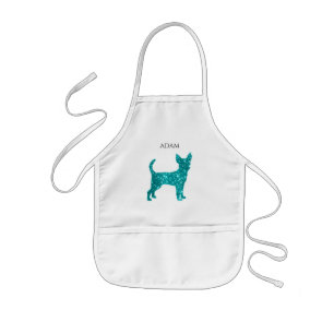 Chihuahua kinder apron. Persoonlijke naam. Schort