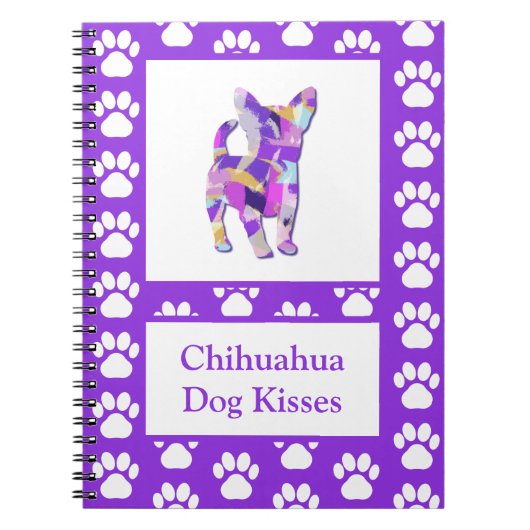 Chihuahua Kisses Schattig Hond Silhouet PPY&B Notitieboek (Voorkant)
