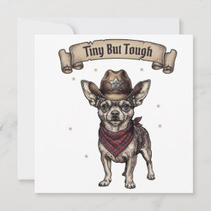 chihuahua, klein maar taai, cowboy hond, westerse kaart