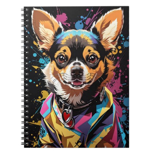 CHIHUAHUA kleurrijke splash Notitieboek (Voorkant)