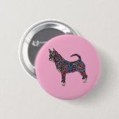 Chihuahua Knop Ronde Button 5,7 Cm (Voorkant /achterkant)