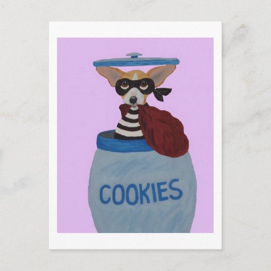Chihuahua Koekdief Briefkaart (Voorkant)