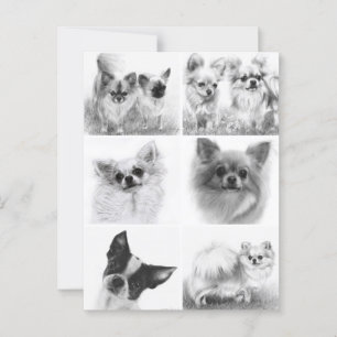 Chihuahua Kunstcollectie Handgeschilderde Kunst Briefkaart