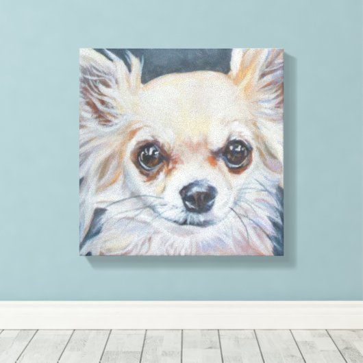 Chihuahua kunstwerk canvas afdruk (Insitu (Houten vloer))