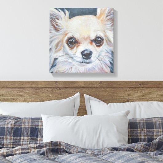 Chihuahua kunstwerk canvas afdruk (Insitu (Slaapkamer))