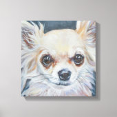 Chihuahua kunstwerk canvas afdruk (Voorkant)