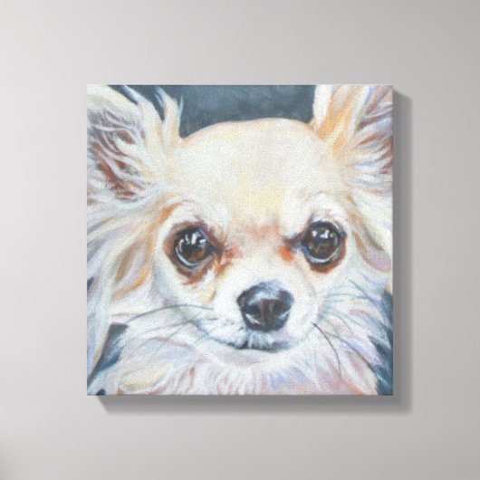 Chihuahua kunstwerk canvas afdruk (Voorkant)