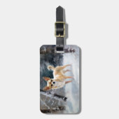 Chihuahua Laat het sneeuwen Kerstmis Bagagelabel (Voorkant verticaal)