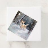 Chihuahua Laat het sneeuwen Kerstmis Bedankjes Labels (In situ)