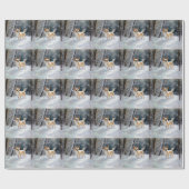 Chihuahua Laat het sneeuwen Kerstmis Cadeaupapier (Vlak)