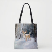 Chihuahua Laat het sneeuwen Kerstmis Tote Bag (Voorkant)