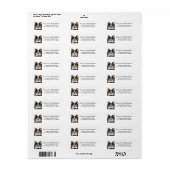Chihuahua langharige hond retour adres label (Full Sheet)