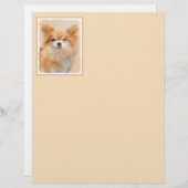 Chihuahua langharige hond schilderij originele kun (Voorkant / Achterkant)