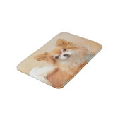 Chihuahua langharige hond schilderij originele kun badmat (Gekanteld)