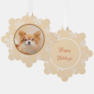 Chihuahua langharige hond schilderij originele kun ornament kaart