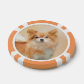Chihuahua langharige hond schilderij originele kun poker chips (Enkel)